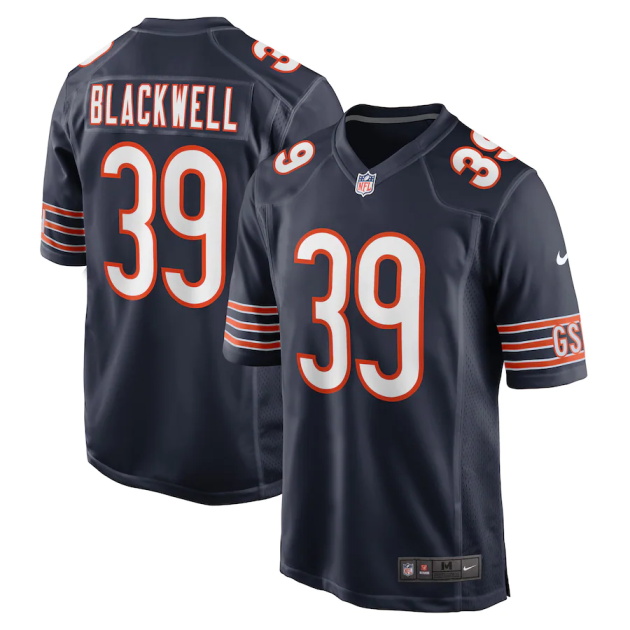 mens nike josh blackwell navy chicago bears game player jersey